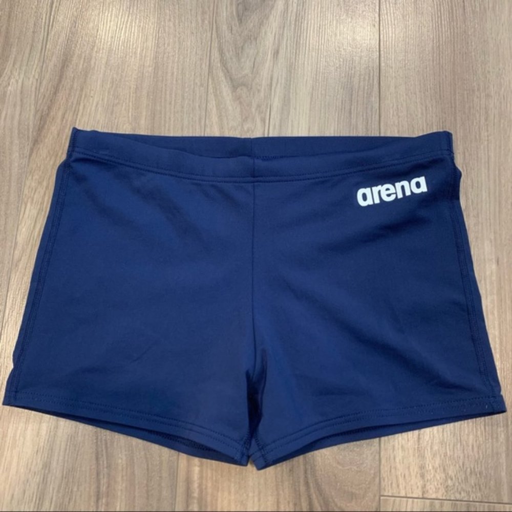 ☀️ 3/$15 Arena Men's Solid Training Swim Shorts Navy Blue - Picture 1 of 3